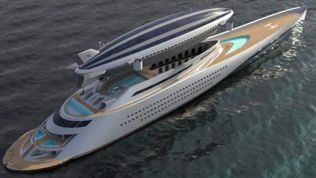 Colossea Mega-Yacht features a detachable Airship