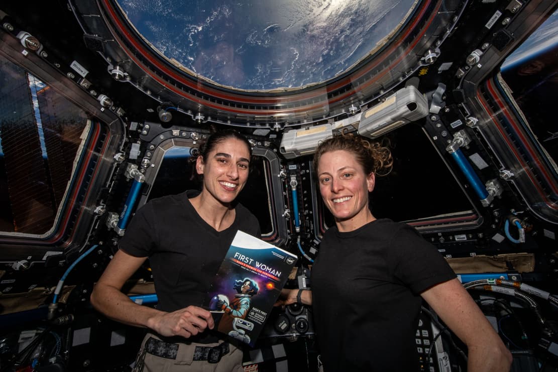 NASA Astronauts Read 'First Woman' in ISS