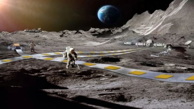 NASA's Floating Railway on the Moon