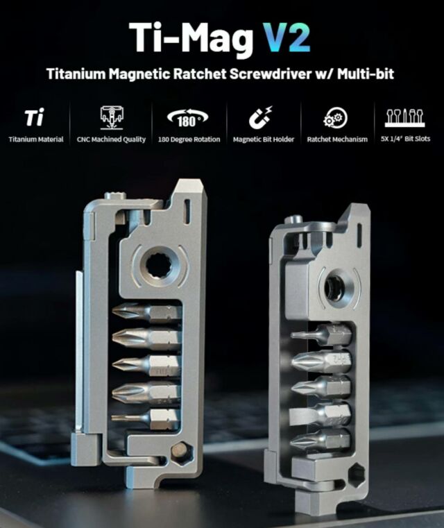 Ti-Mag V2 Titanium Magnetic Pocket Screwdriver (3)