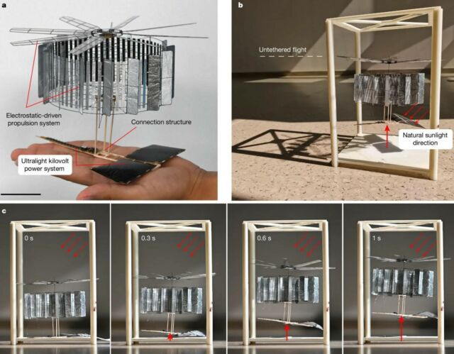 Tiny Solar-Powered Drone weighs less than a paper plane