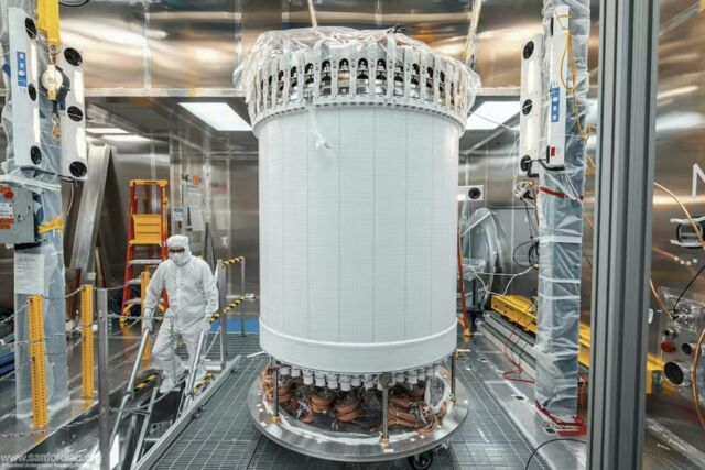 The central detector of the LZ experiment