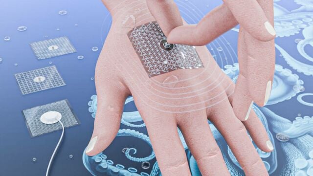 Octopus-inspired sticky medical patch