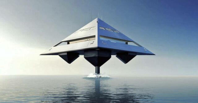 The Tetrahedron hydrofoiling superyacht (5)