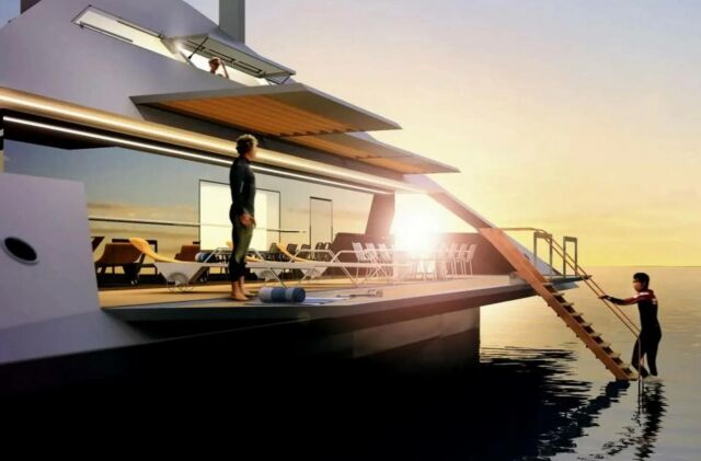 The Tetrahedron hydrofoiling superyacht (3)