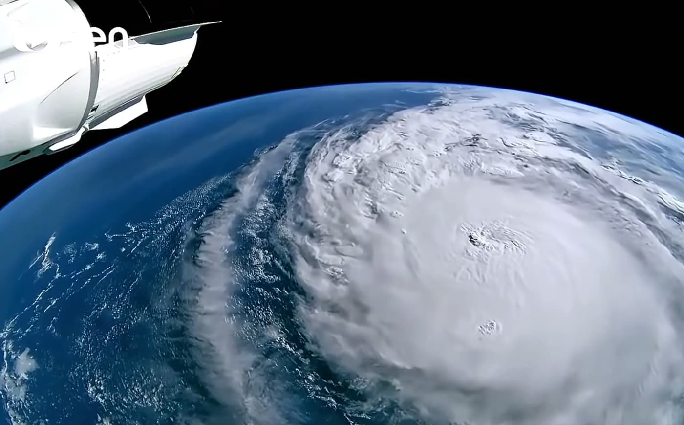 Hurricane Milton is seen from the Space Station