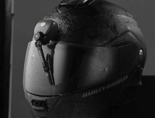 Bikerguard Wiper can be attached to your Motorcycle Helmet