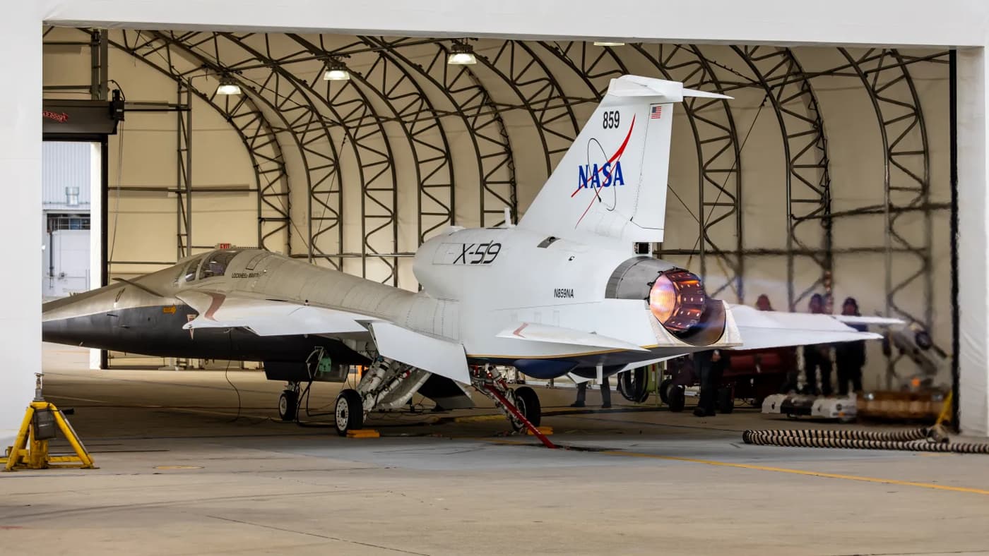 X-59 Engine with Maximum Afterburner for First Time