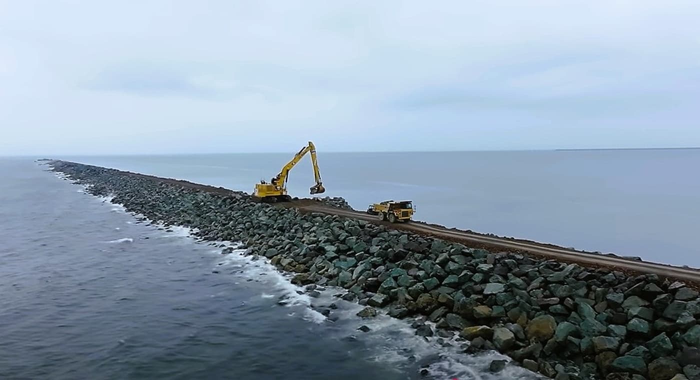 a $250 Million Rock Wall in the Ocean