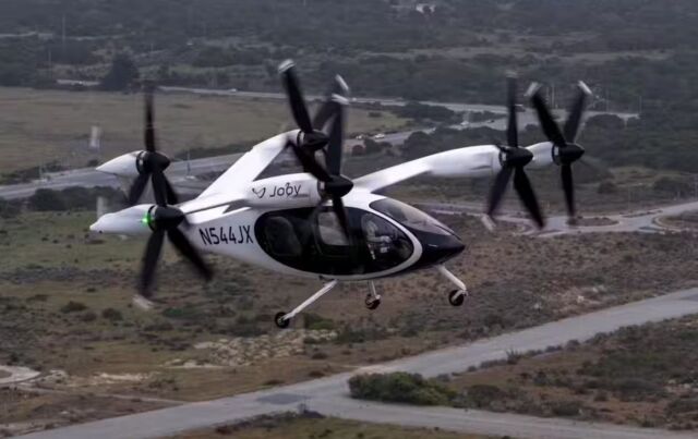 Pilot Onboard Joby aircraft