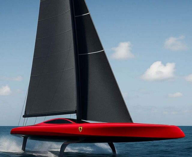 Ferrari Hypersail foiling yacht