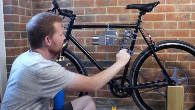 AStirling Engine on a Bike