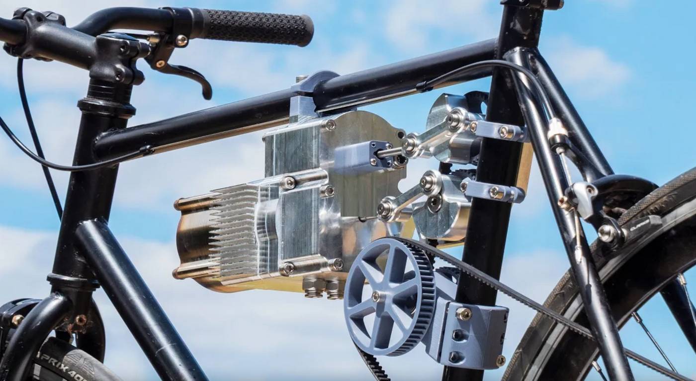 Stirling Engine on a Bike