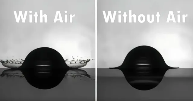 No Splash in a Vacuum