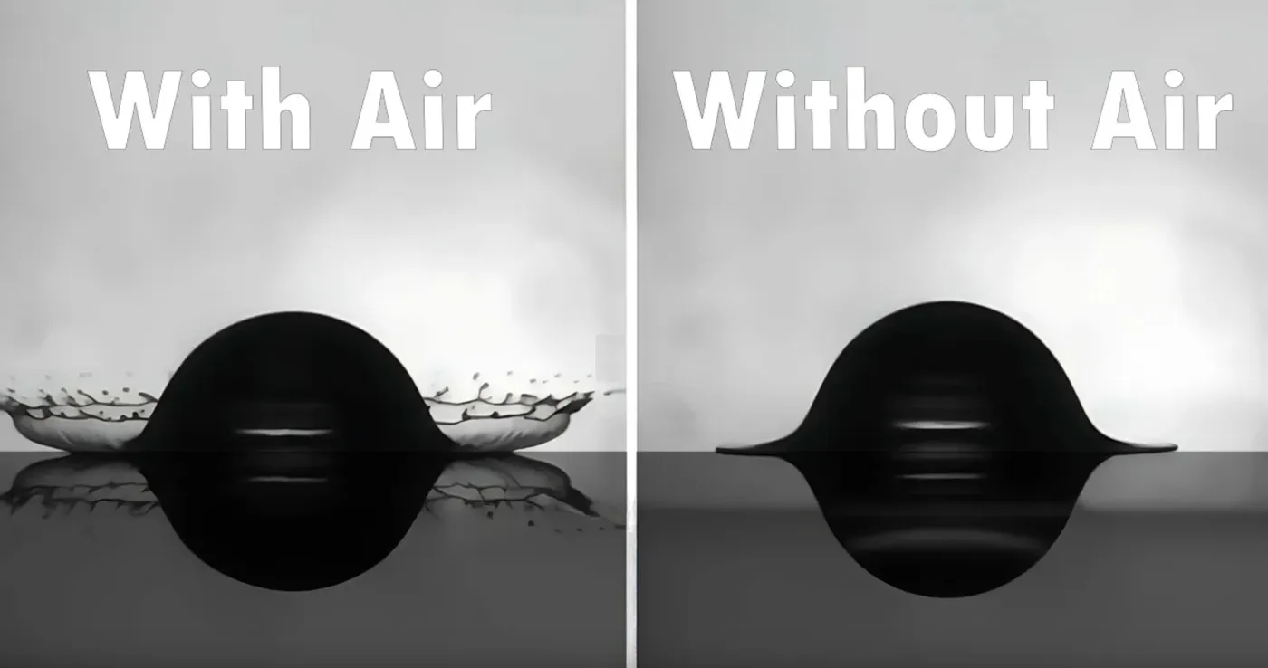 No Splash in a Vacuum