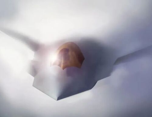 Boeing F/A-XX Sixth-Generation Fighter emerging through a Vapor Cone