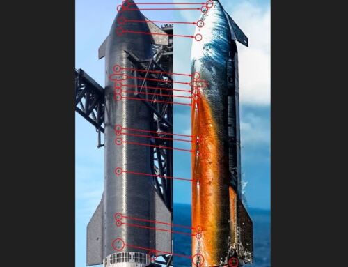 The Orange Color Observed on Starship