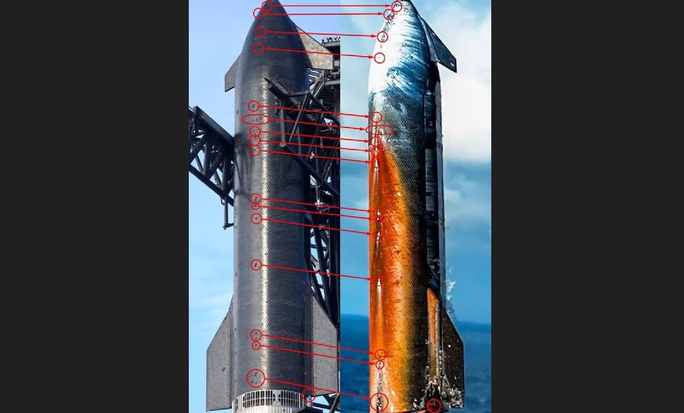 The Orange Color Observed on Starship 1