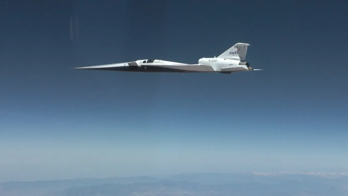 NASAs X 59 Flies Supersonic for First Time 1